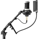Blue Yeti or Yeti Pro Upgrade Kit with Radius III Suspension Mount, Boom Arm, Pop Filter & USB Extension Cable