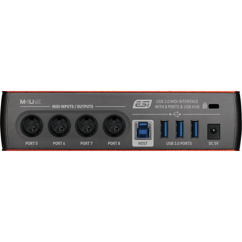 ESI M4U eX 8-Port USB 3.1 Gen 1 MIDI Interface with USB Hub