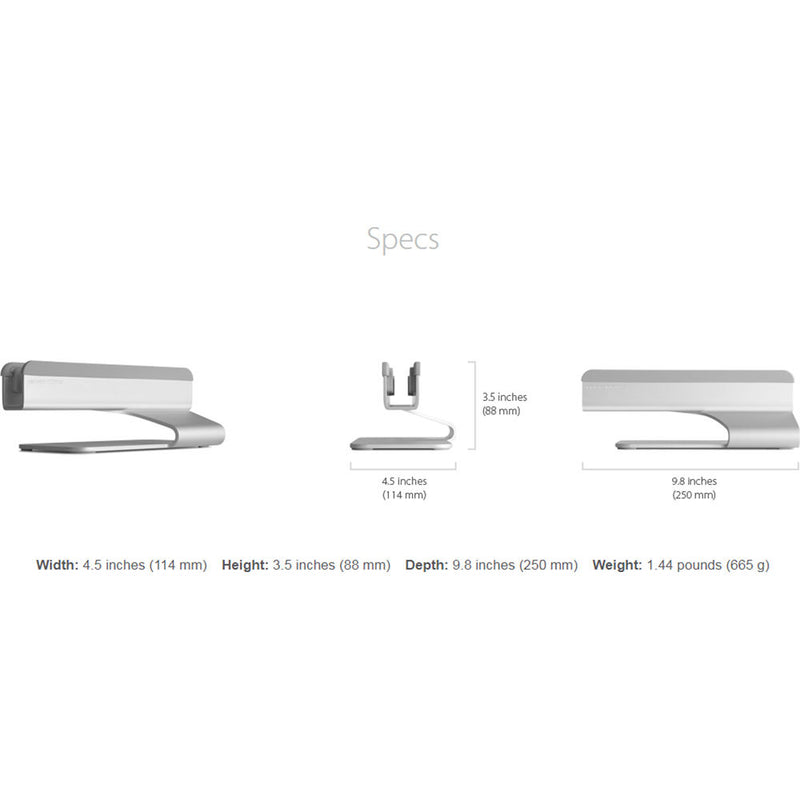 Rain Design mTower Vertical Laptop Stand (Space Gray)