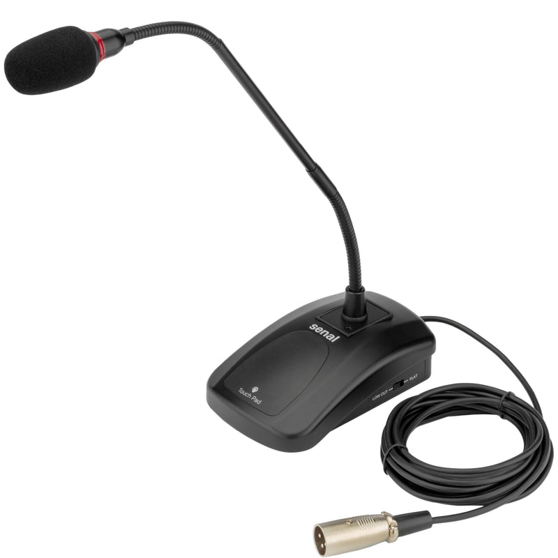 Senal MXGN-12C 12" Gooseneck Condenser Microphone with Integrated Base & Silent Touch Pad