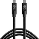 Tether Tools TetherPro USB Cable with TetherBLOCK Mounting Plate Kit (USB Type-C Male to USB Type-C Male, Black)