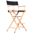 Filmcraft Pro Series Tall Director's Chair (30", Natural Frame, Blue Canvas)