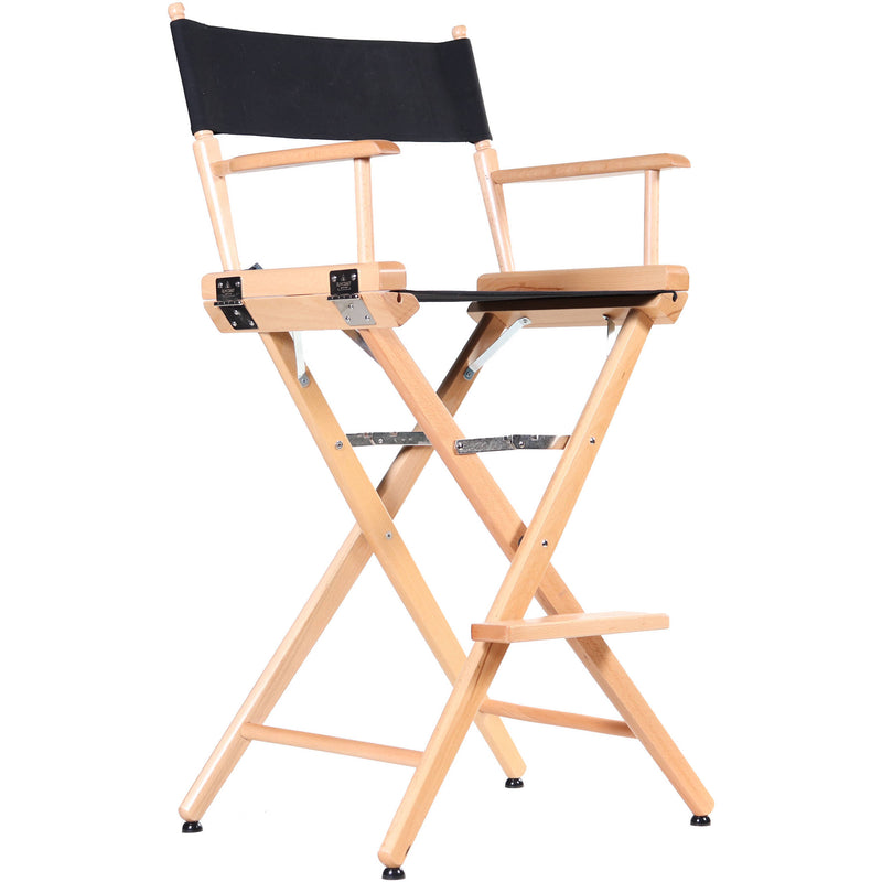 Filmcraft Pro Series Tall Director's Chair (30", Natural Frame, Blue Canvas)
