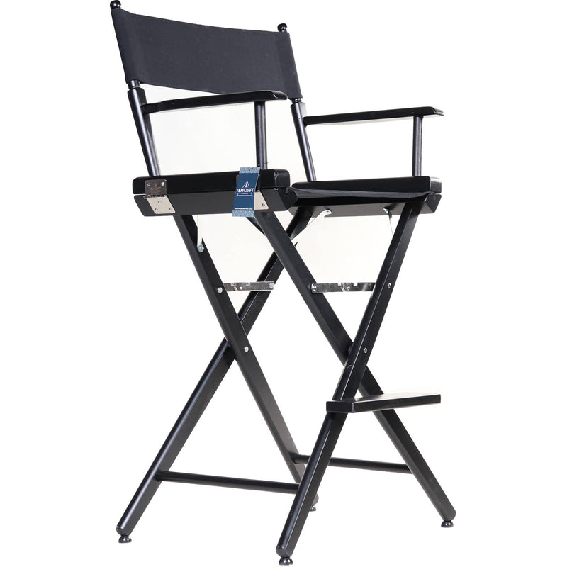 Filmcraft Pro Series Tall Director's Chair (30", Black Frame, White Canvas)