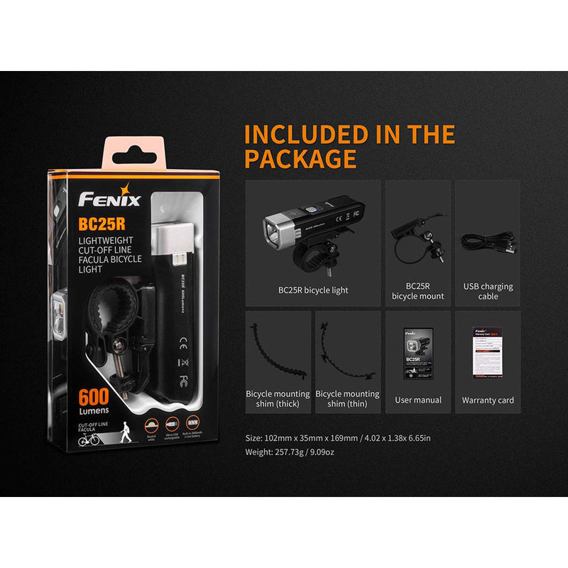 Fenix Flashlight BC25R LED Rechargeable Bike Light