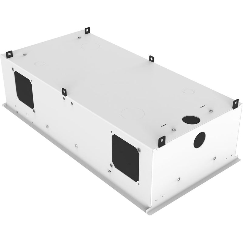 Atlas Sound 1x2 CeilingMount Rack/2RU,1/2 Wide Ambitilt Shelf/Integrated Current Sensing PWRPK/Projector PoleMnt