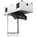 Atlas Sound 1x2 CeilingMount Rack/2R, 1/2Wide Ambitilt Shelf/Integrated Switched PWRPK with Projector Pole Mount