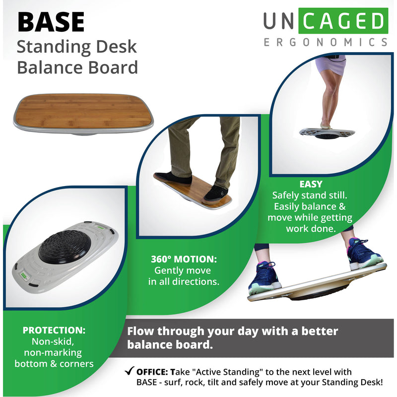 Uncaged Ergonomics Base+ Standing Desk Balance Board