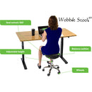 Uncaged Ergonomics Wobble Stool Air Rolling Balance Chair