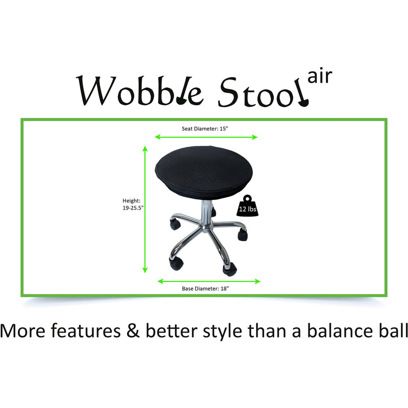 Uncaged Ergonomics Wobble Stool Air Rolling Balance Chair