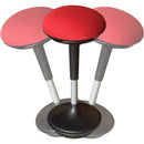 Uncaged Ergonomics Wobble Stool Black Fabric Seat (Red)