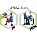 Uncaged Ergonomics Wobble Stool Black Fabric Seat (Red)