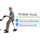 Uncaged Ergonomics Wobble Stool Black Fabric Seat (Red)