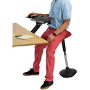 Uncaged Ergonomics Wobble Stool Black Fabric Seat (Red)