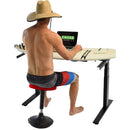 Uncaged Ergonomics Wobble Stool Black Fabric Seat (Red)