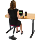 Uncaged Ergonomics Wobble Stool Black Fabric Seat (Red)
