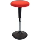 Uncaged Ergonomics Wobble Stool Black Fabric Seat (Red)