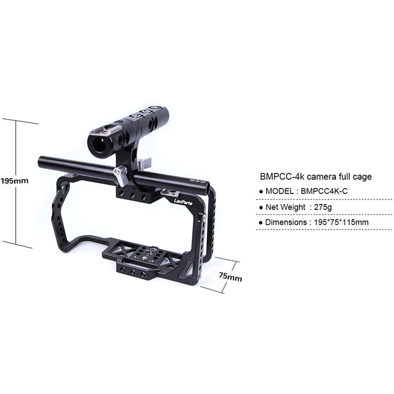 LanParte BMPCC 4K Camera Full Cage