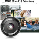 Meike MK-25mm f/1.8 Lens for Micro Four Thirds