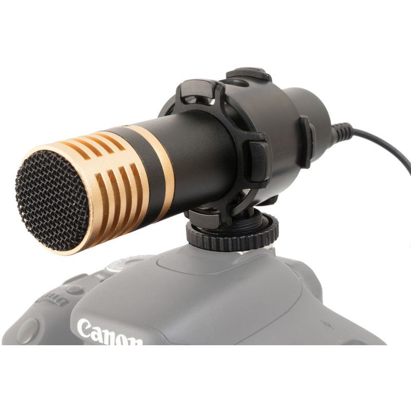 Opteka VM-2000 Gold Series Stereo Video Shotgun Microphone with Shockmount