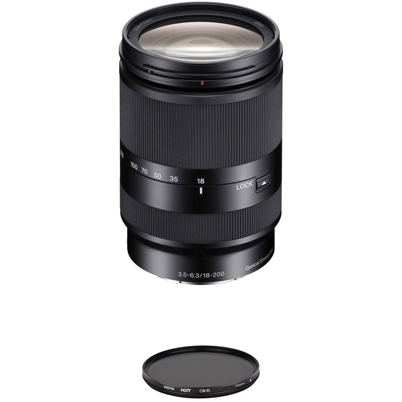 Sony E 18-200mm f/3.5-6.3 Lens with Circular Polarizer Filter Kit
