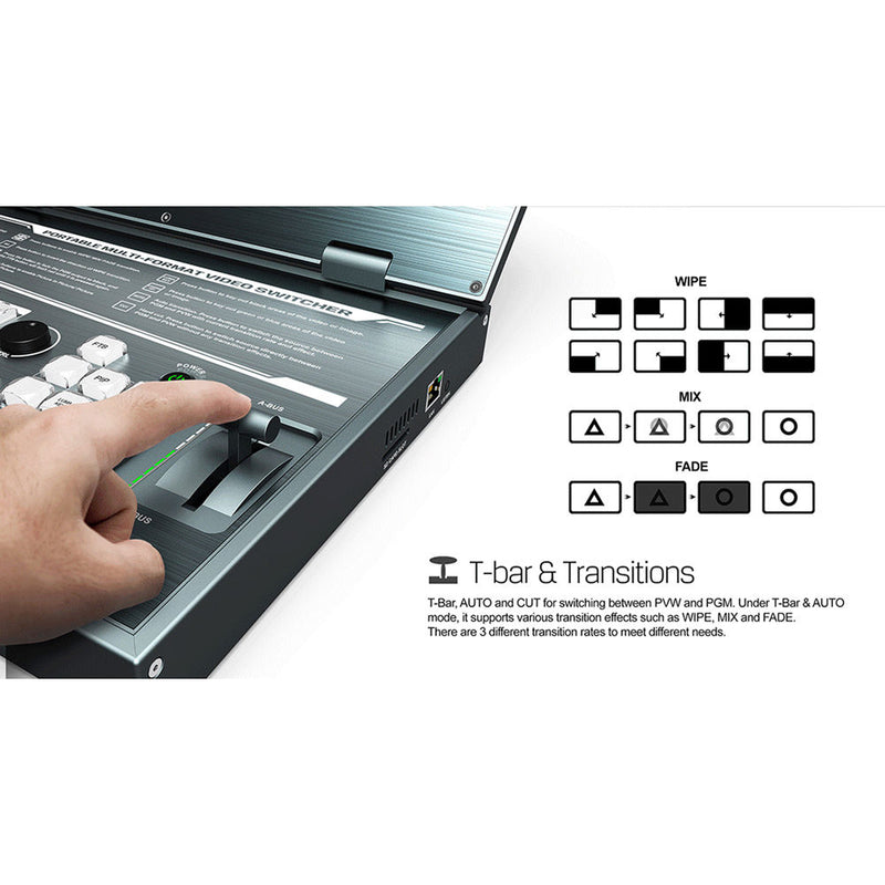 AV Matrix PVS0615 Portable 6-Channel Video Switcher with 15.6" LCD Monitor