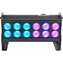 Elation Professional SEVEN Batten 14 7-Color Wash Luminaire with (12) 25W 7-in-1 RGBAW + Lime + UV (395nm) LEDs