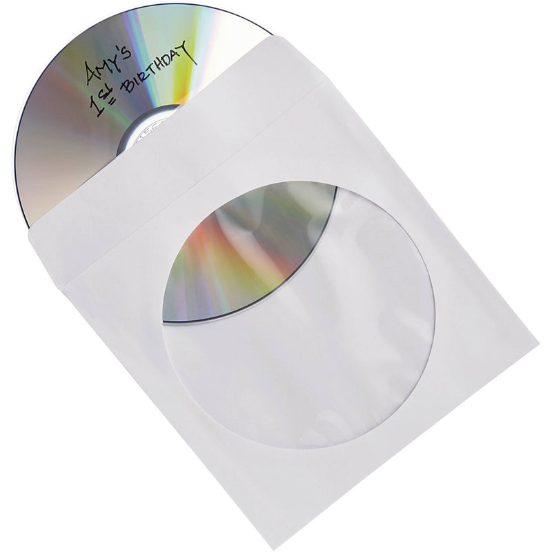 Verbatim CD/DVD Paper Sleeves with Clear Windows (50-Pack)
