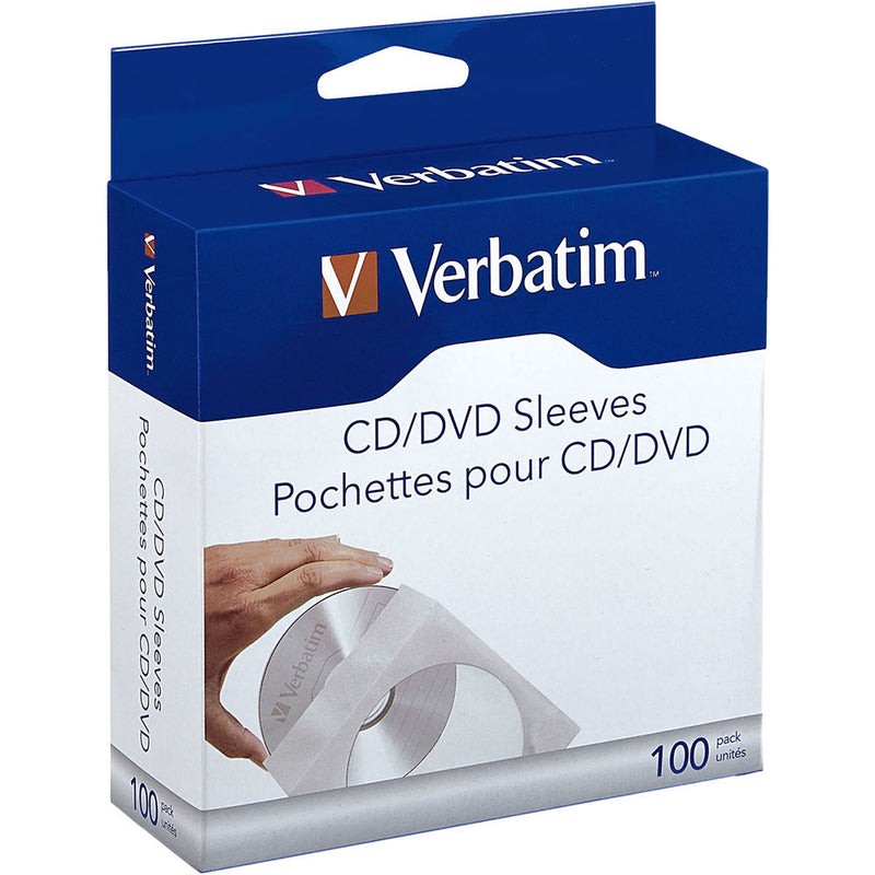 Verbatim CD/DVD Paper Sleeves with Clear Windows (50-Pack)