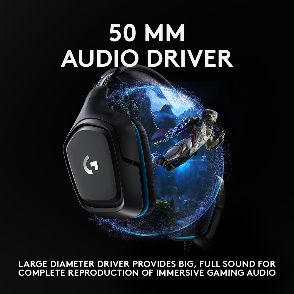 Buy India Logitech G G432 Wired Virtual 7.1-Channel Gaming Headset India –  Tanotis