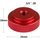 CAMVATE 1/4"-20 Female Thumb Wheel Lock Nut Adapter (2-Pack)