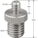CAMVATE 1/4" Male To M12 Male Screw Adapter