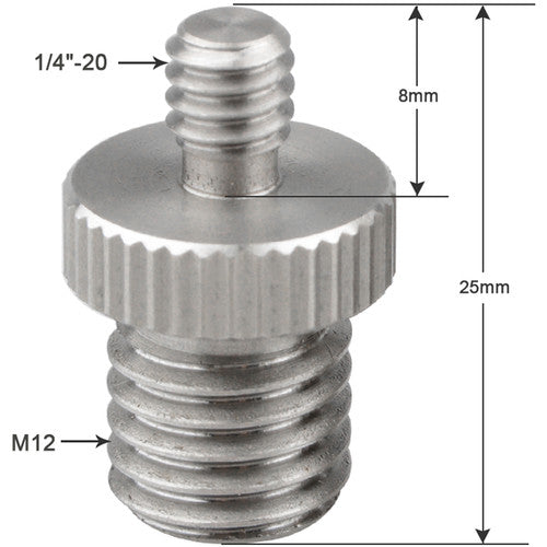 CAMVATE 1/4" Male To M12 Male Screw Adapter