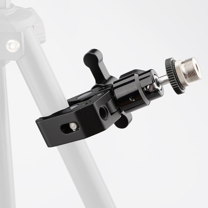 CAMVATE Super Clamp With 5/8"-27 Screw Mini Ball Head Mount For Microphone (Black T-Handle)