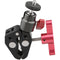 CAMVATE Super Clamp With 1/4"-20 Screw Ball Head Mount (Red T-Handle)