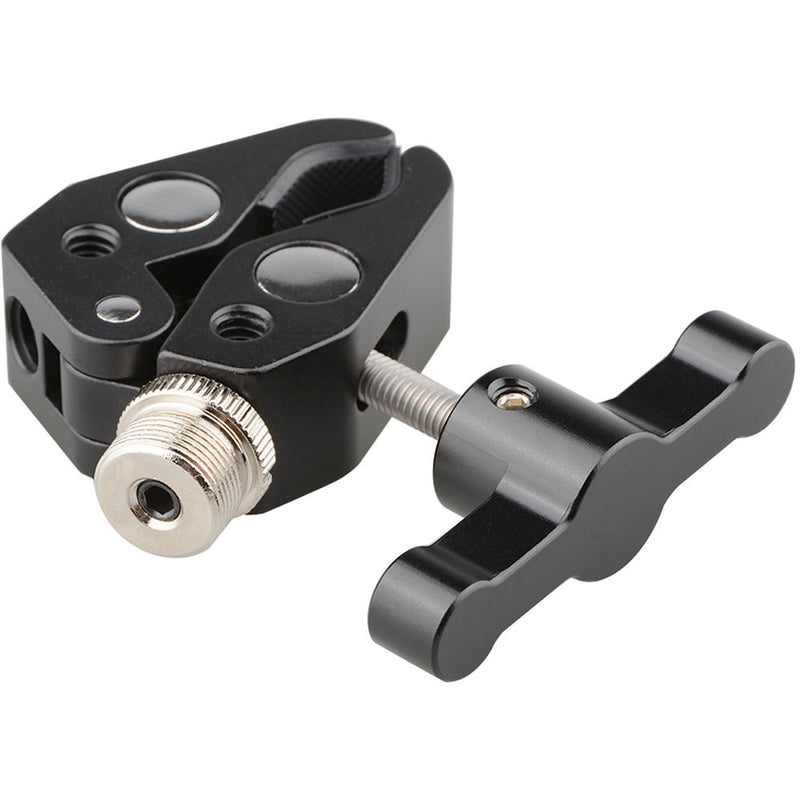 CAMVATE Super Clamp With 5/8"-27 Screw For Microphone (Black T-Handle)