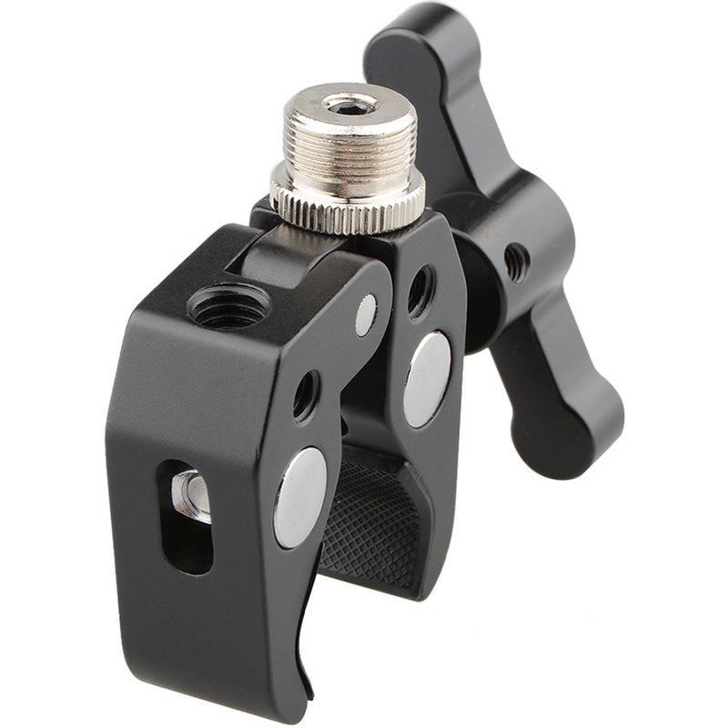 CAMVATE Super Clamp With 5/8"-27 Screw For Microphone (Black T-Handle)