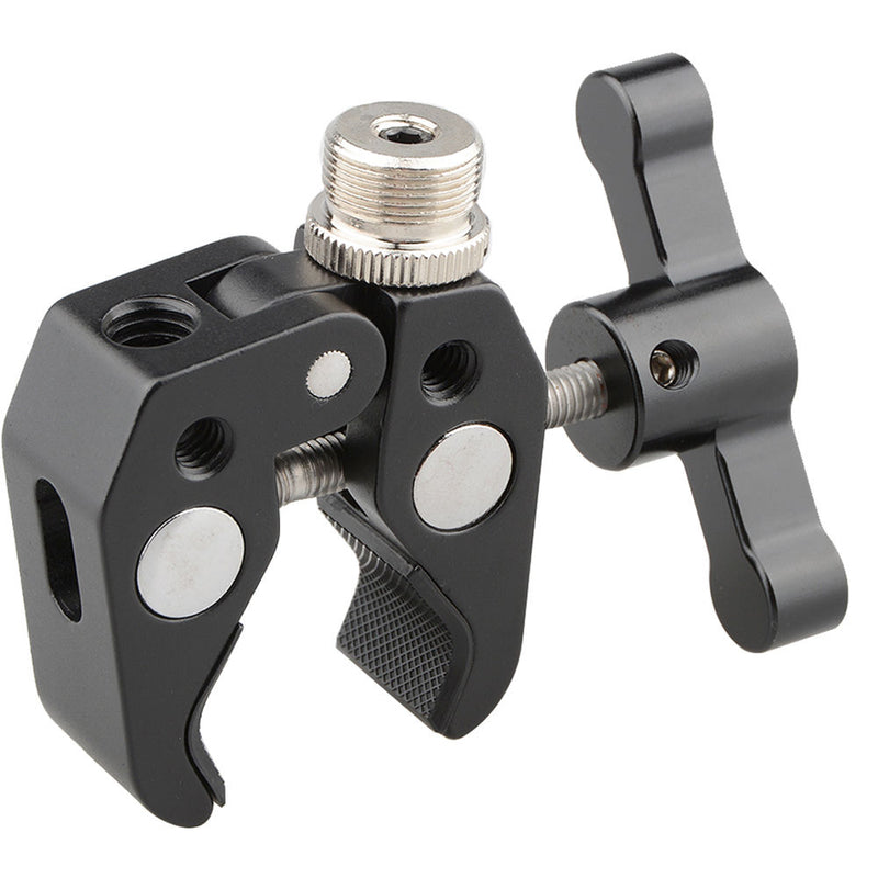 CAMVATE Super Clamp With 5/8"-27 Screw For Microphone (Black T-Handle)