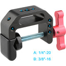 CAMVATE C-Clamp With 1/4"-20 And 3/8"-16 Threads (Red T-Handle)