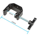 CAMVATE C-Clamp With 1/4"-20 And 3/8"-16 Threads (Black T-Handle)