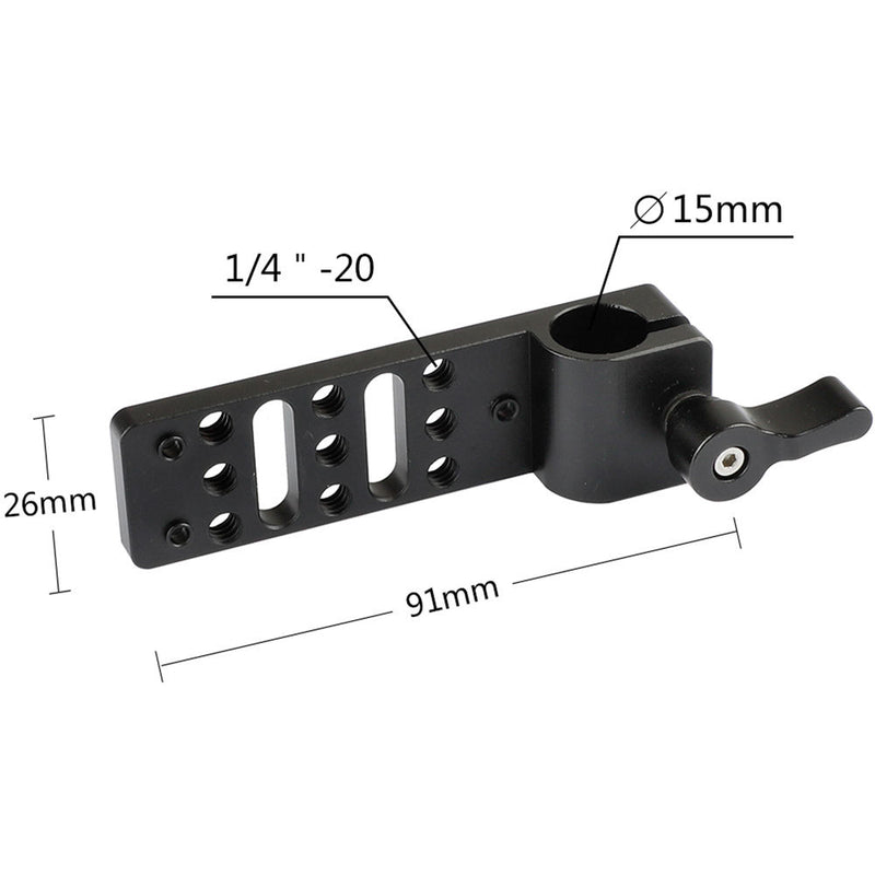 CAMVATE Male D-Tap To 4-Port Female D-Tap Hub With 15mm Rod Clamp