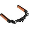 CAMVATE Arri-Style Wood Rosette Handle Grip 15mm Rod Clamp Railblock For DSLR Shoulder Rig (Dual Handles)