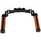 CAMVATE Arri-Style Wood Rosette Handle Grip 15mm Rod Clamp Railblock For DSLR Shoulder Rig (Dual Handles)