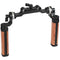 CAMVATE Arri-Style Wood Rosette Handle Grip 15mm Rod Clamp Railblock For DSLR Shoulder Rig (Dual Handles)