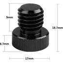 CAMVATE 1/4"-20 Female To M12 Male Rod Cap For 15mm Rail Support System (2-Pack)