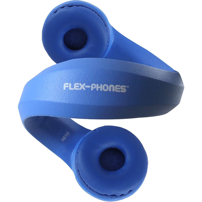 HamiltonBuhl Lab Pack of Flex-Phones Headphones for Early Learners (Set of 10, Blue)