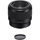 Sony FE 50mm f/1.8 Lens with Circular Polarizer Filter Kit