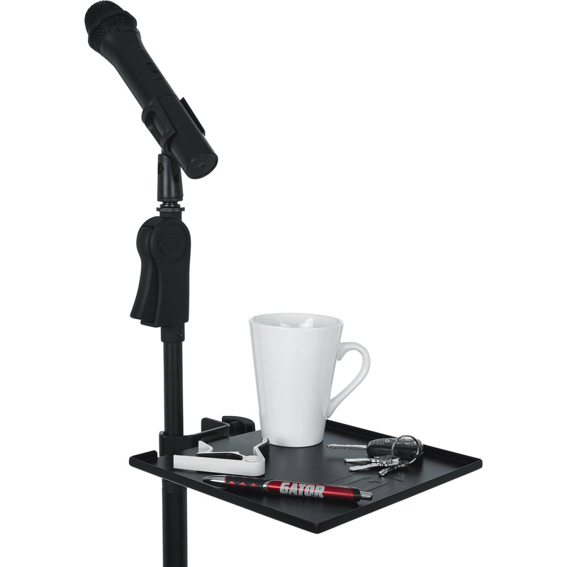 Gator Cases Frameworks Small Microphone Stand Clamp-On Utility Shelf-Capacity up to 10Lbs.
