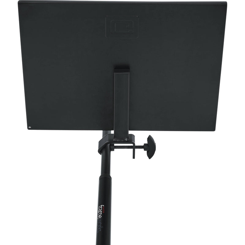 Gator Cases Frameworks Large Microphone Stand Clamp-On Utility Shelf, Capacity to 10Lbs.