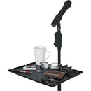 Gator Cases Frameworks Large Microphone Stand Clamp-On Utility Shelf, Capacity to 10Lbs.